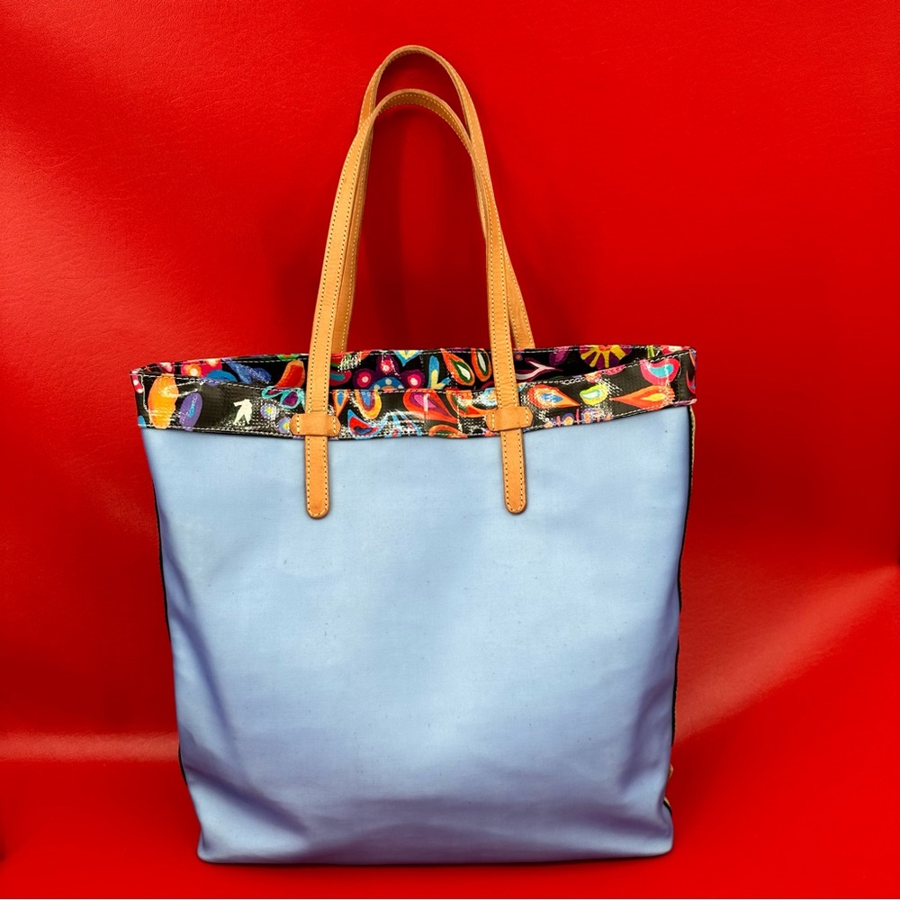 Consuela Austin Sophie Blue Floral Large Tote Bag
